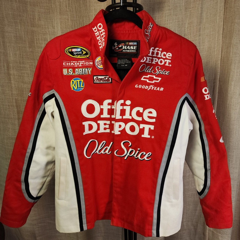 Chase Authentics Tony Stewart #14 NASCAR Racing Jacket M Red White